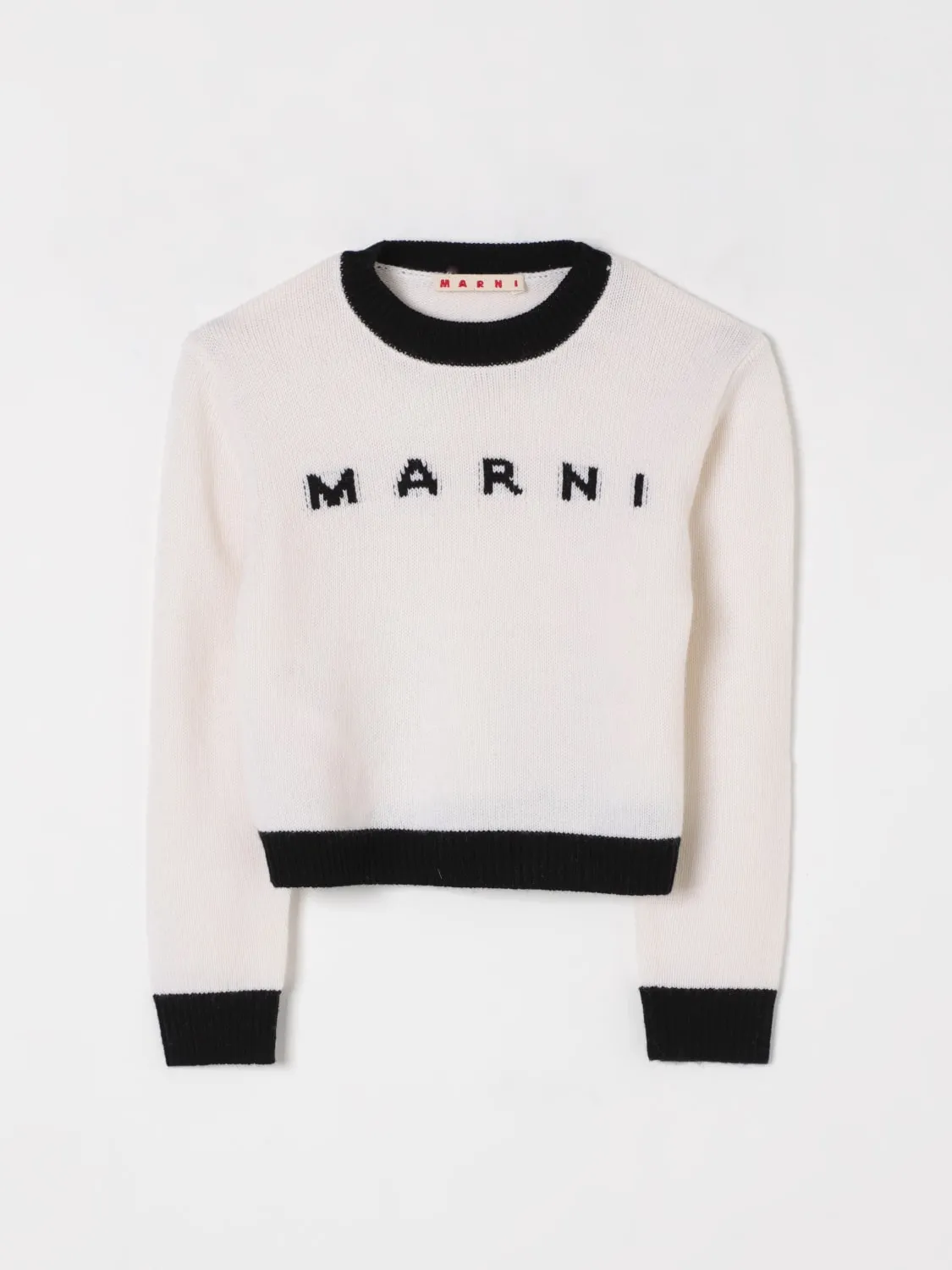 Maglia di lana e cashmere con logo Marni