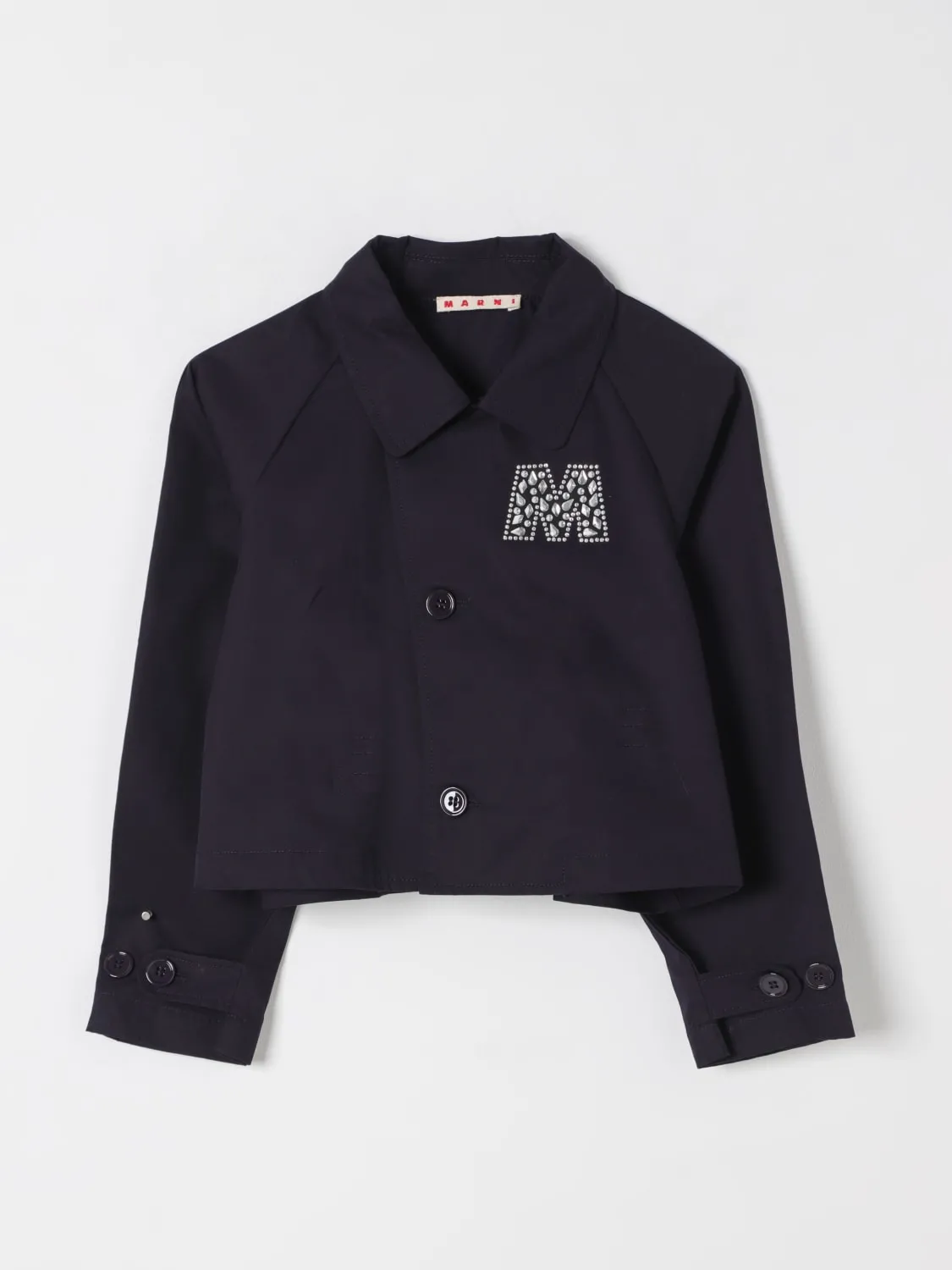 Giacca camicia con logo gioiello Marni