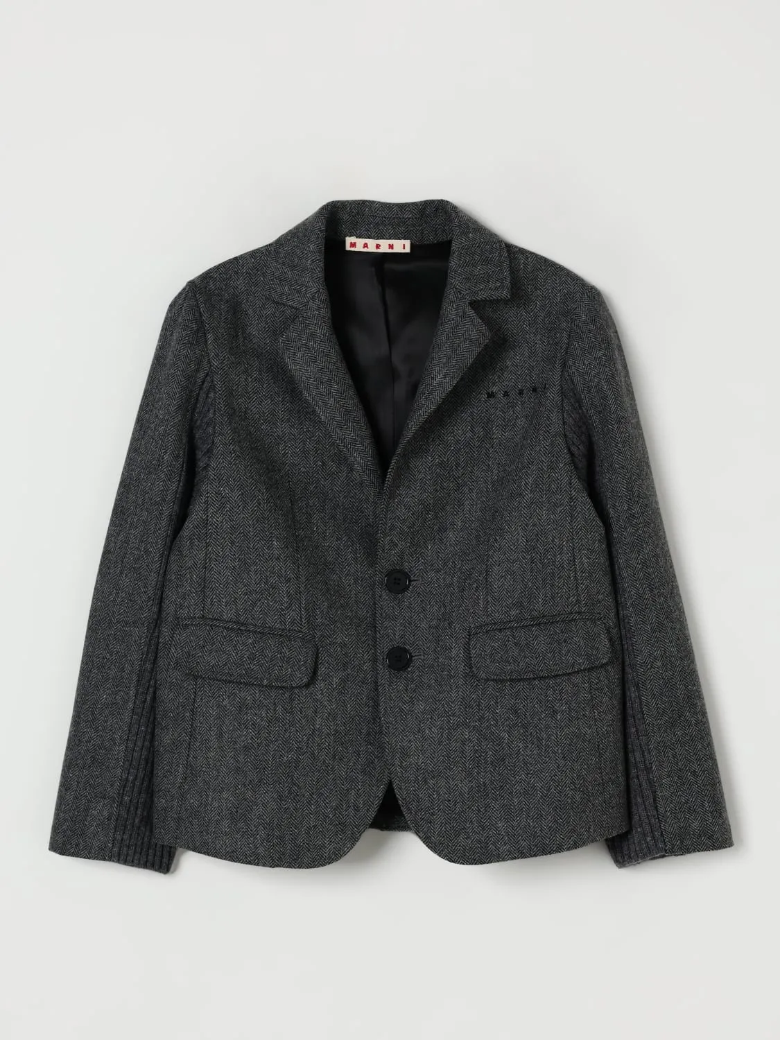 Blazer a monopetto in misto lana Marni
