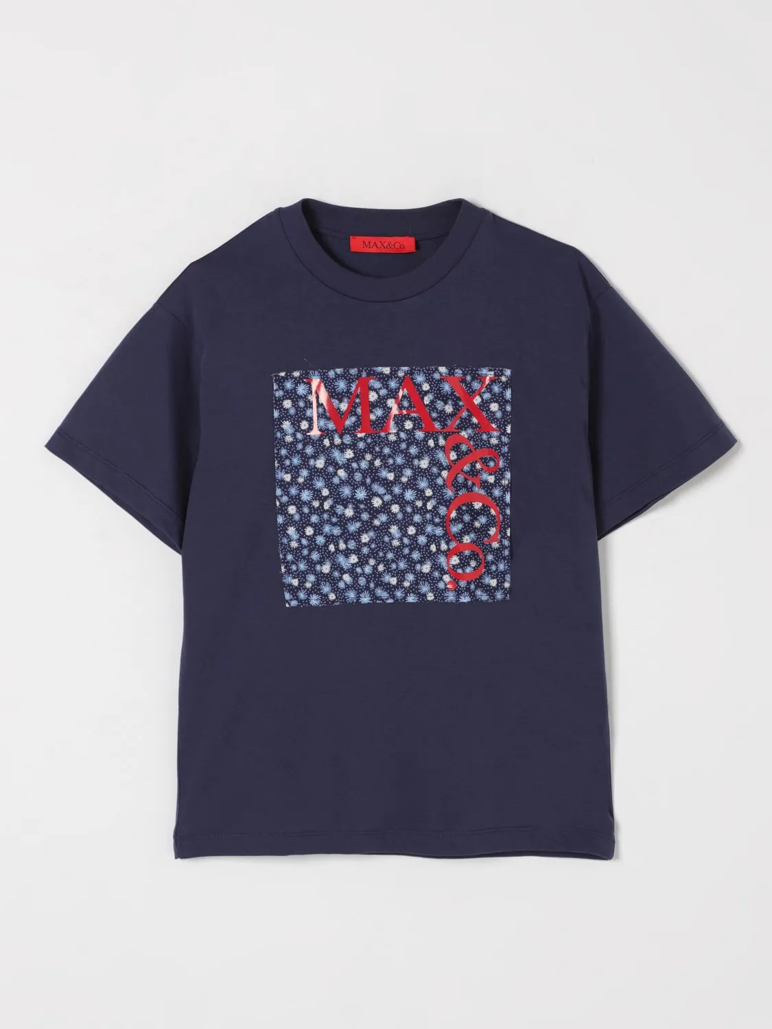T-shirt in cotone con stampa logo Max&Co. Kid