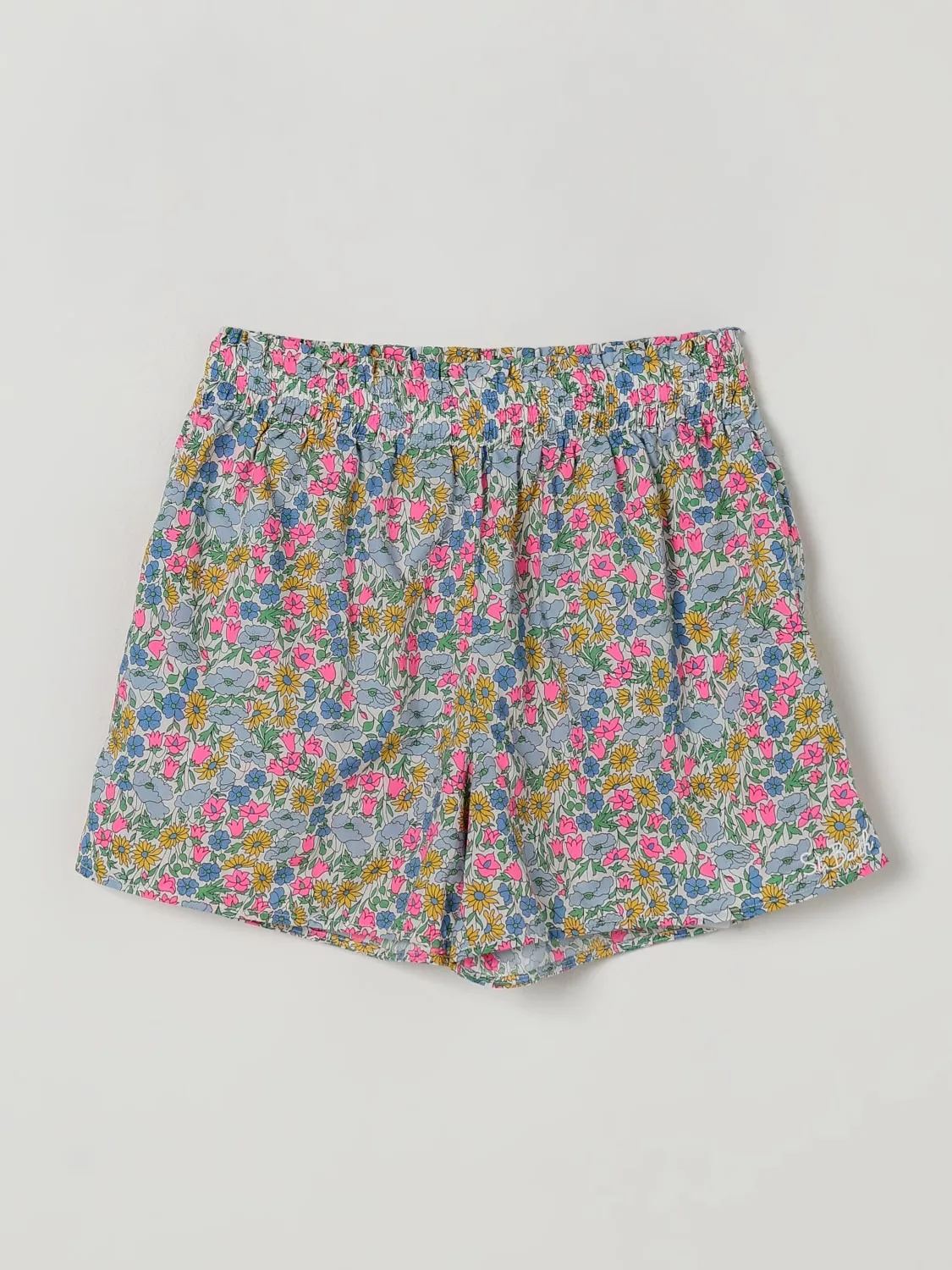 Pantaloncino MC2 Saint Barth in cotone con stampa floreale