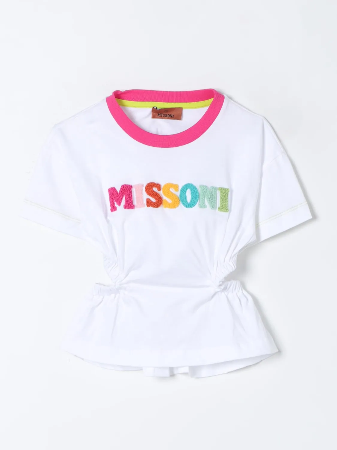 T-shirt Missoni in cotone cut-out con logo