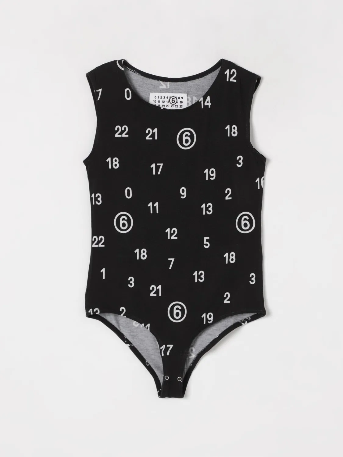 Body in viscosa con logo Mm6 Maison Margiela