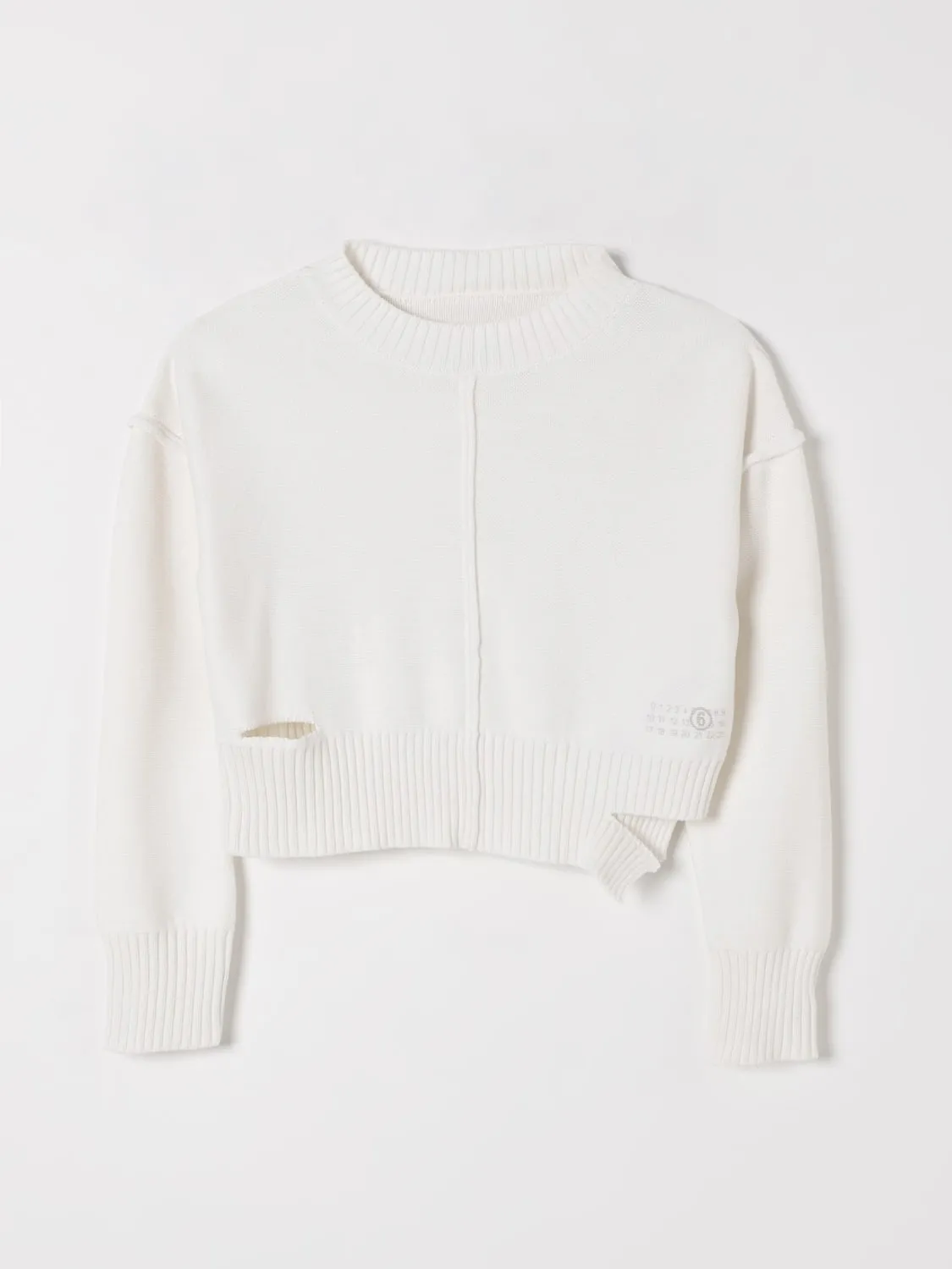 Maglia con rotture Mm6 Maison Margiela in cotone