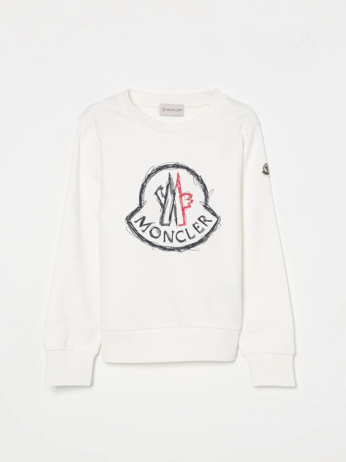 Felpa a girocollo in cotone con logo MSGM Kids