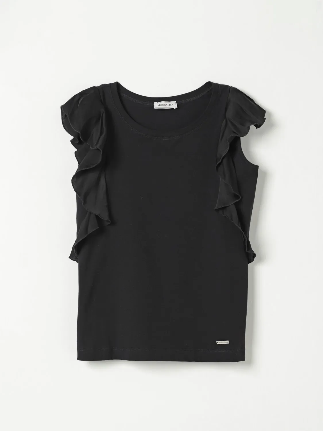 Canotta con rouches Monnalisa in jersey
