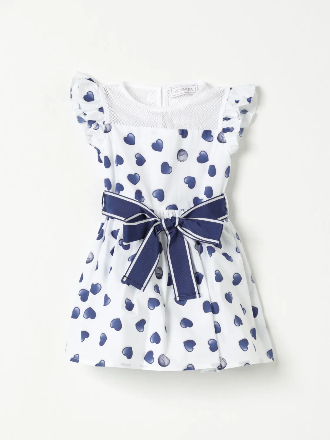 Abito con cuori all-over Monnalisa