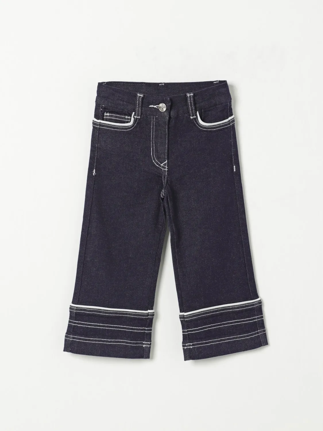 Jeans a 5 tasche con cuori Monnalisa