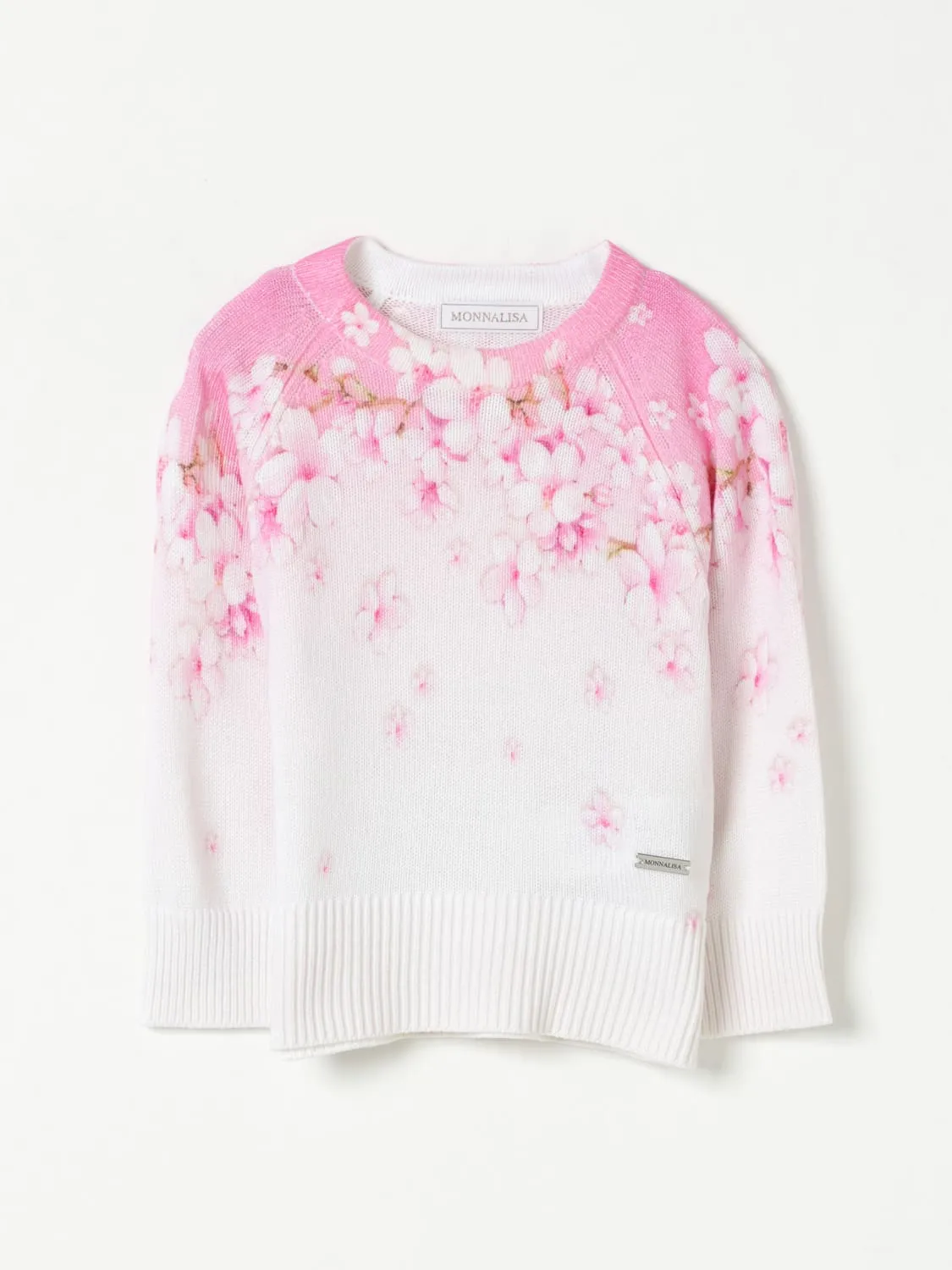 Maglia a girocollo floreale Monnalisa in cotone