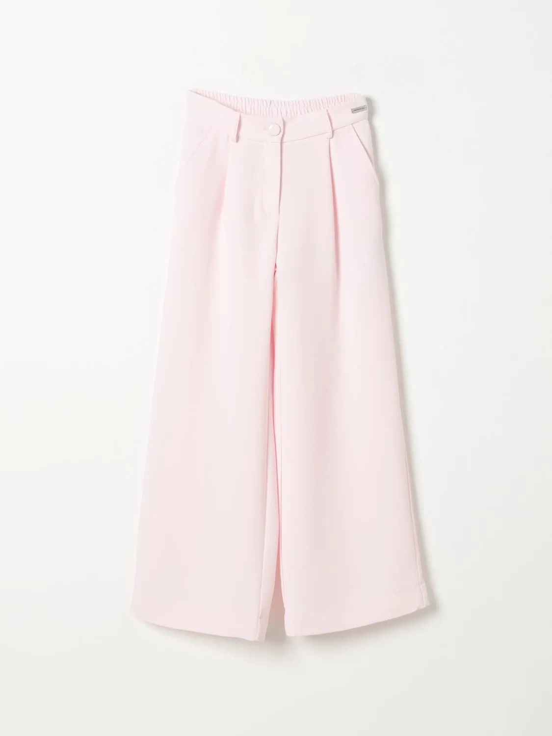 Pantalone con pieghe in poliestere Monnalisa