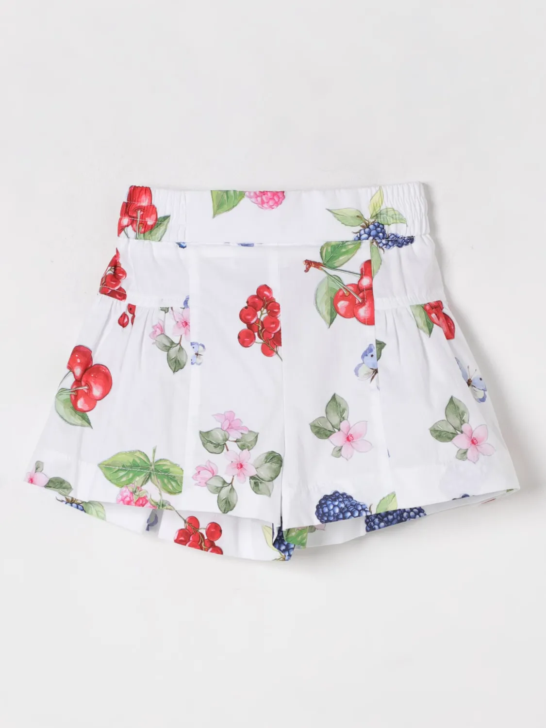 Shorts in cotone con stampa frutta Monnalisa