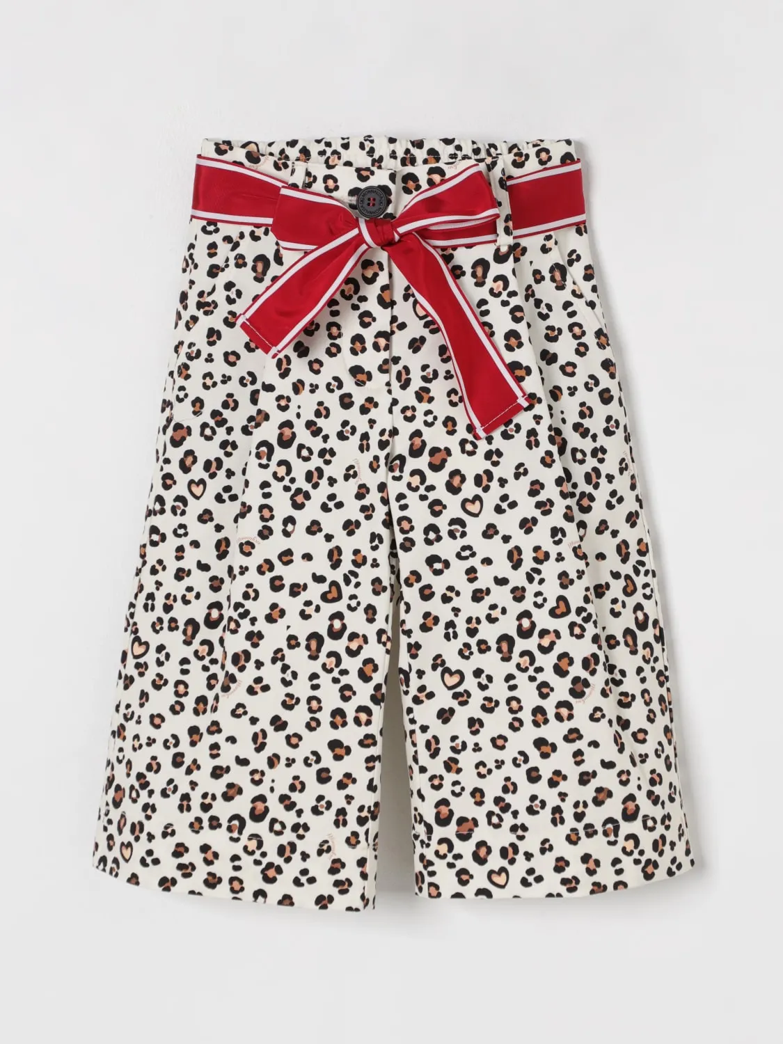 Pantalone in cotone animalier Monnalisa