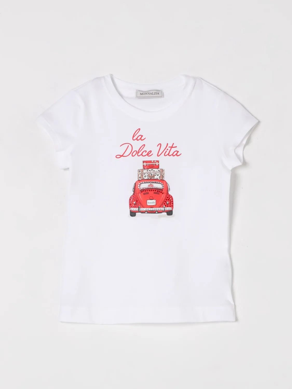 T-shirt in cotone La dolce vita Monnalisa