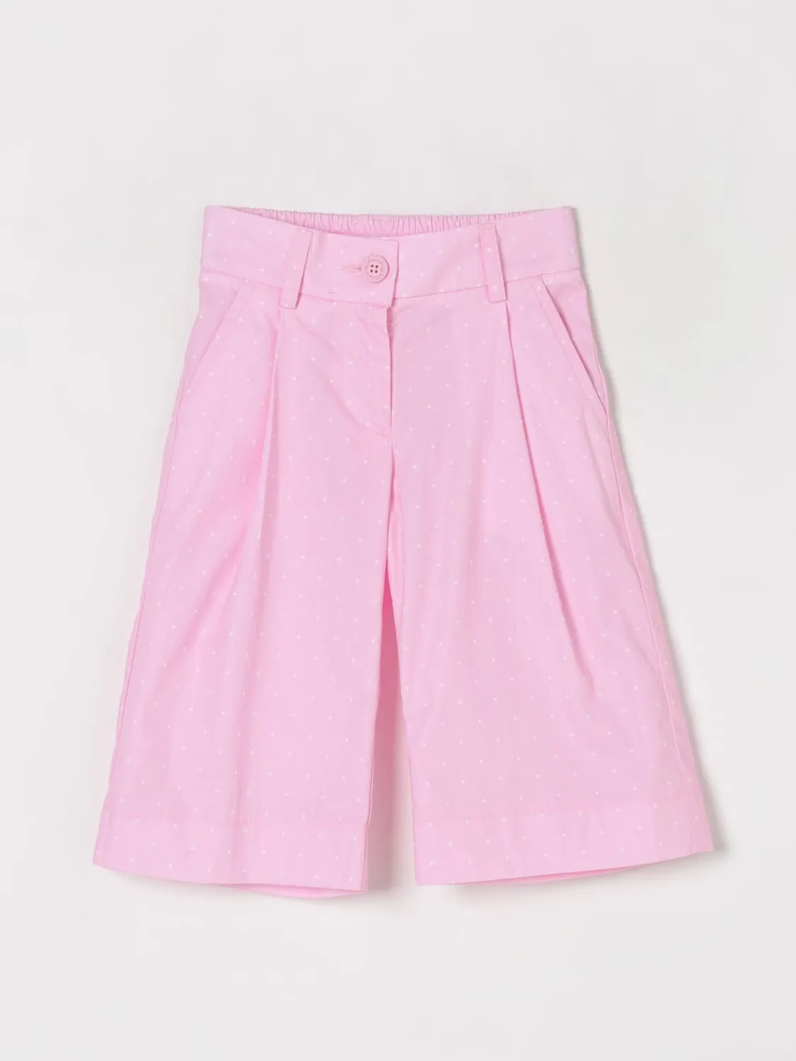 Pantalone cropped in popeline Monnalisa a pois