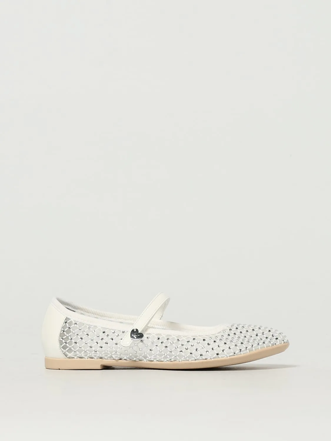 Ballerina Monnalisa in nylon a rete con strass