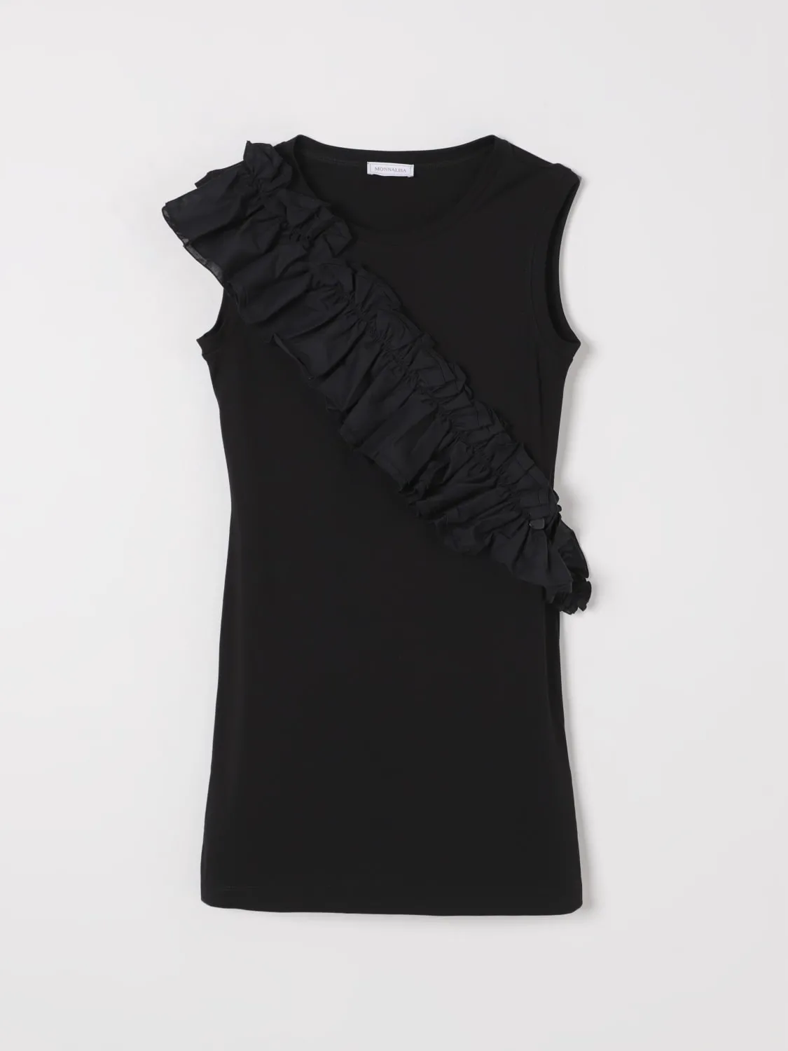 Abito con maxi rouches Monnalisa in viscosa