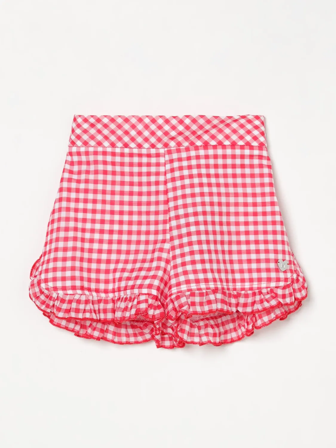 Pantaloncino in cotone a quadretti Monnalisa