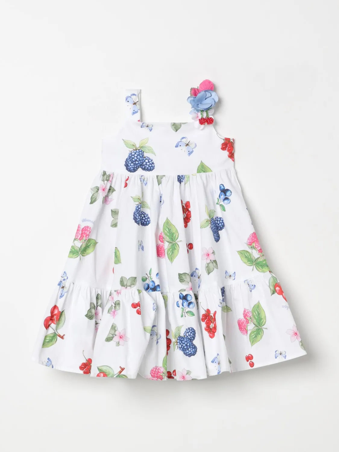 Abito in cotone stampato Monnalisa