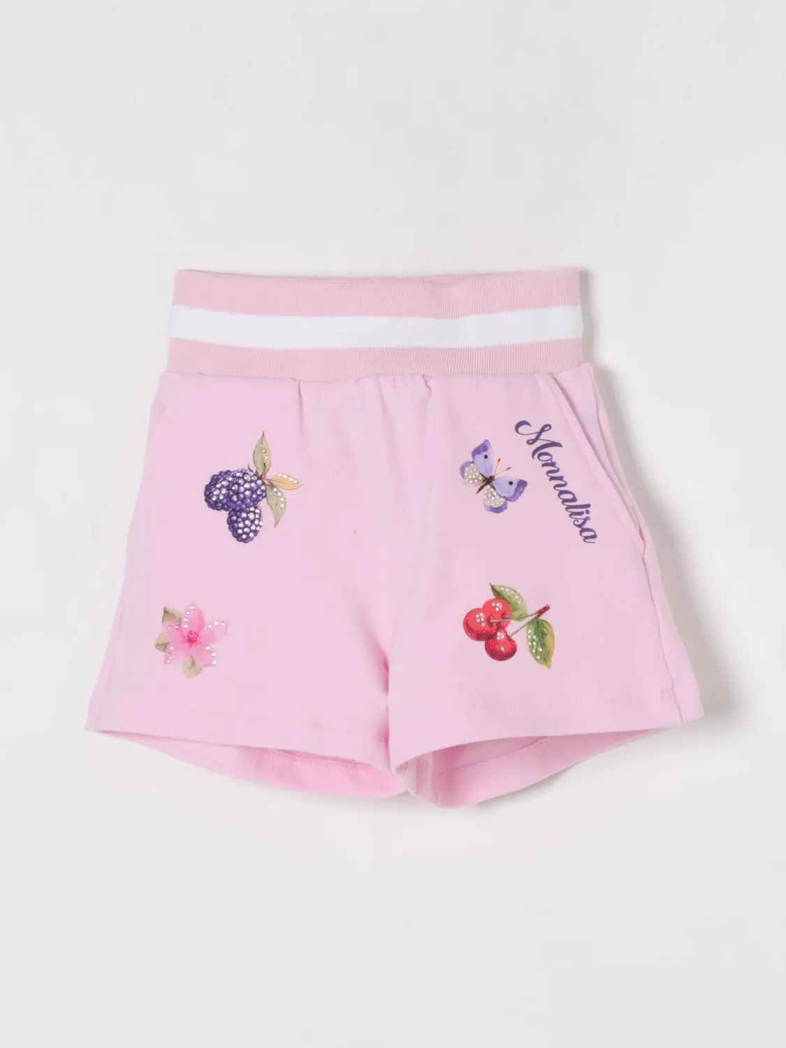 Pantaloncino jogging con stampe grafiche Monnalisa