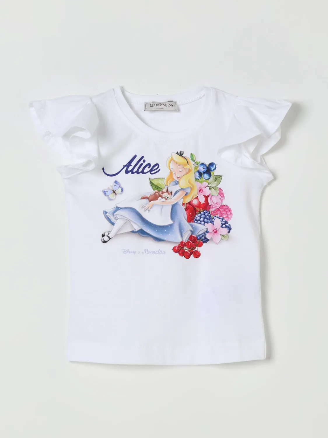 T-shirt in cotone con stampa Monnalisa