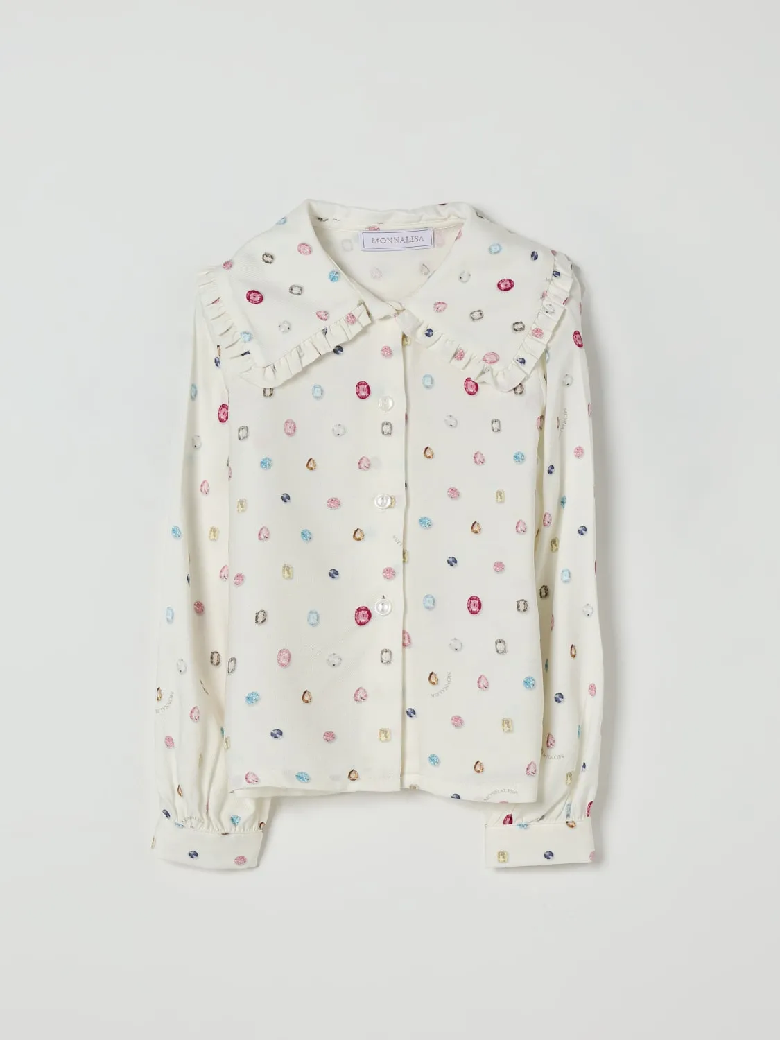 Camicia Monnalisa in viscosa con stampa grafica