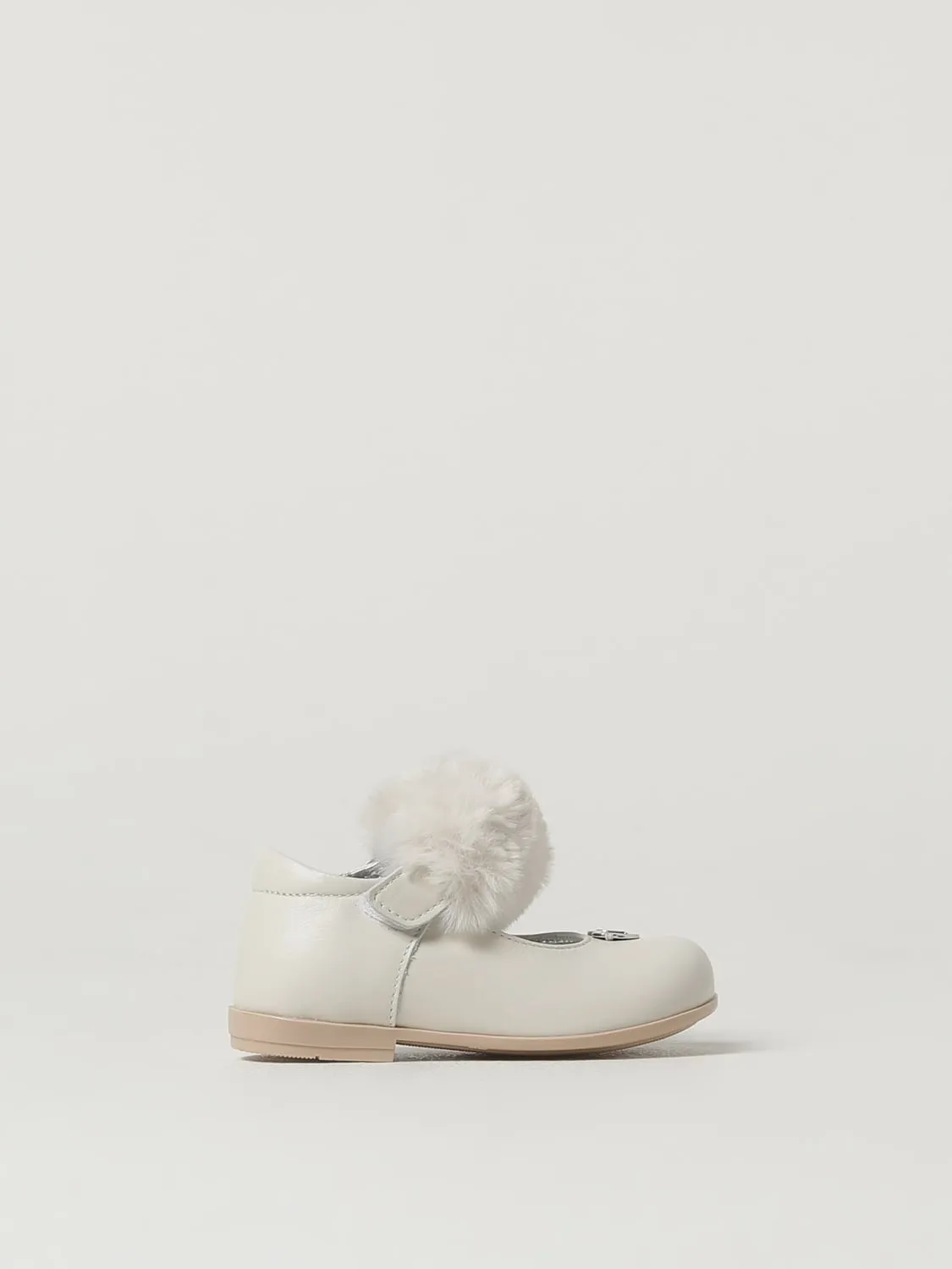 Ballerina Monnalisa in pelle e pelliccia sintetica