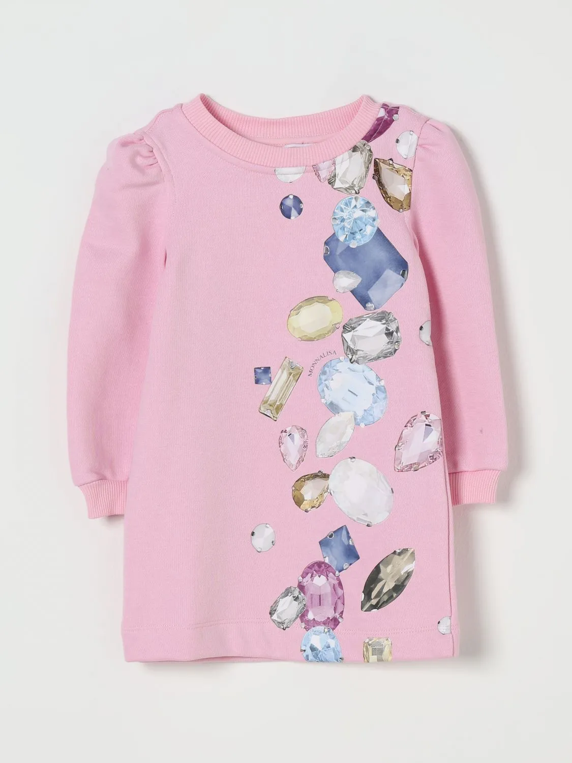 Abito in misto cotone stampato Monnalisa