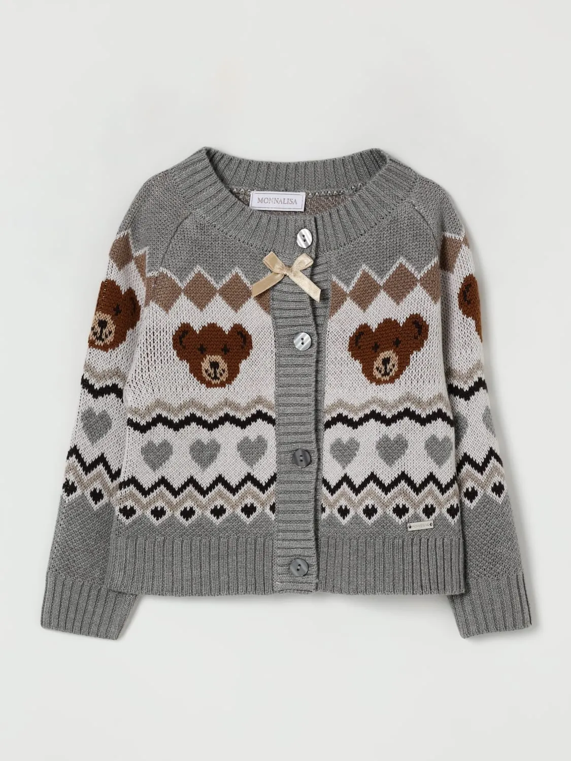 Cardigan in misto lana Teddy Monnalisa