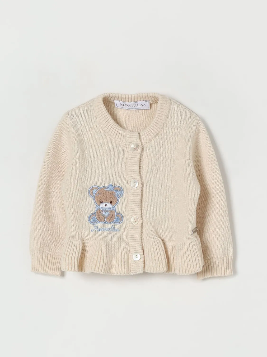 Cardigan con toppa teddy Monnalisa