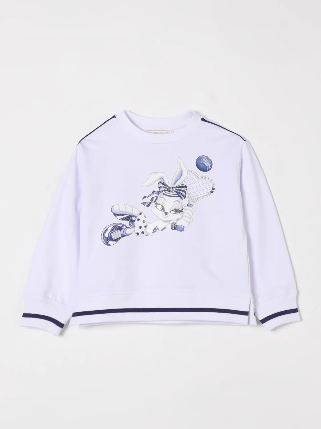 Felpa a girocollo stampata Monnalisa