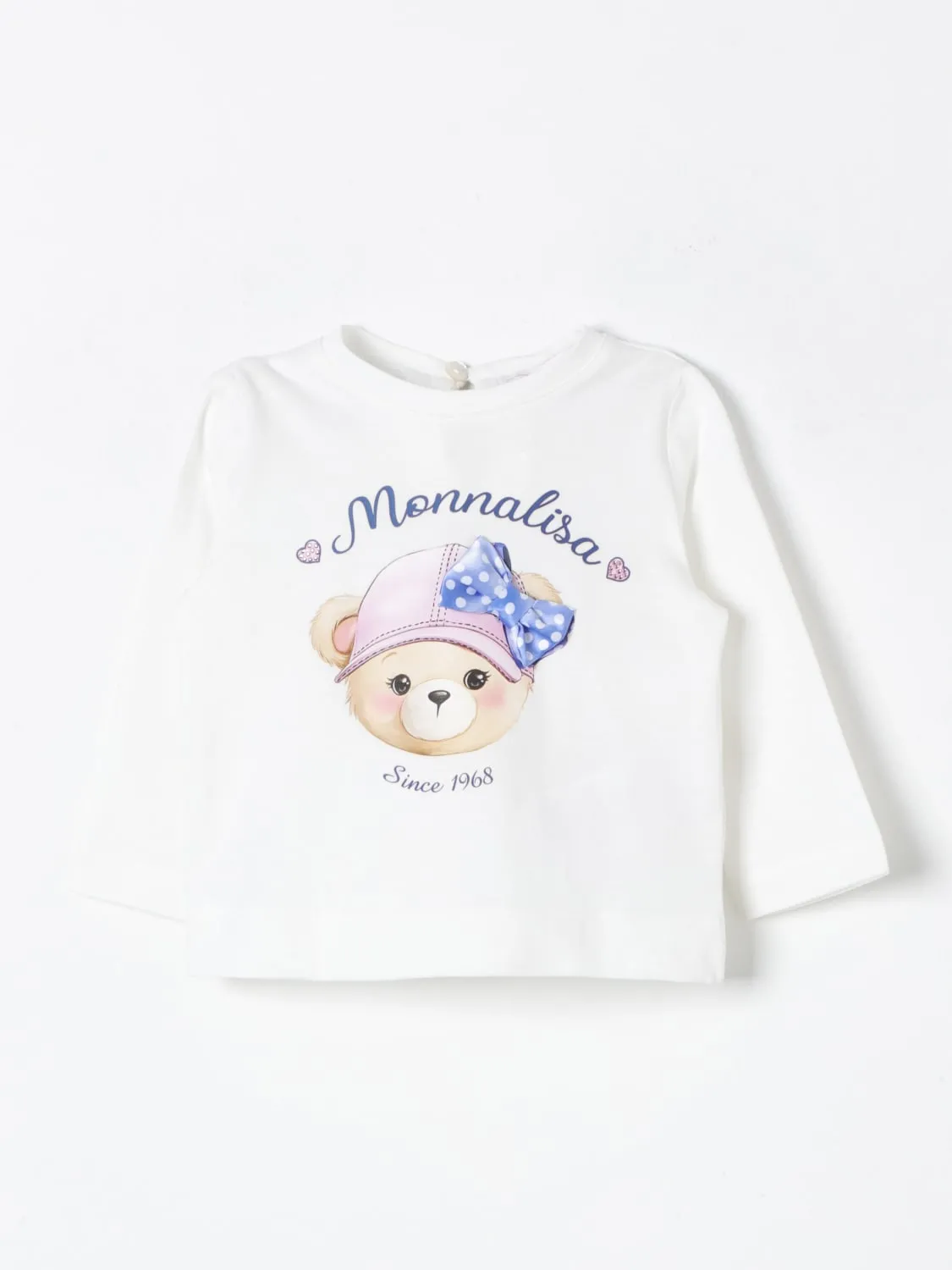 T-shirt in cotone Monnalisa con stampa bear