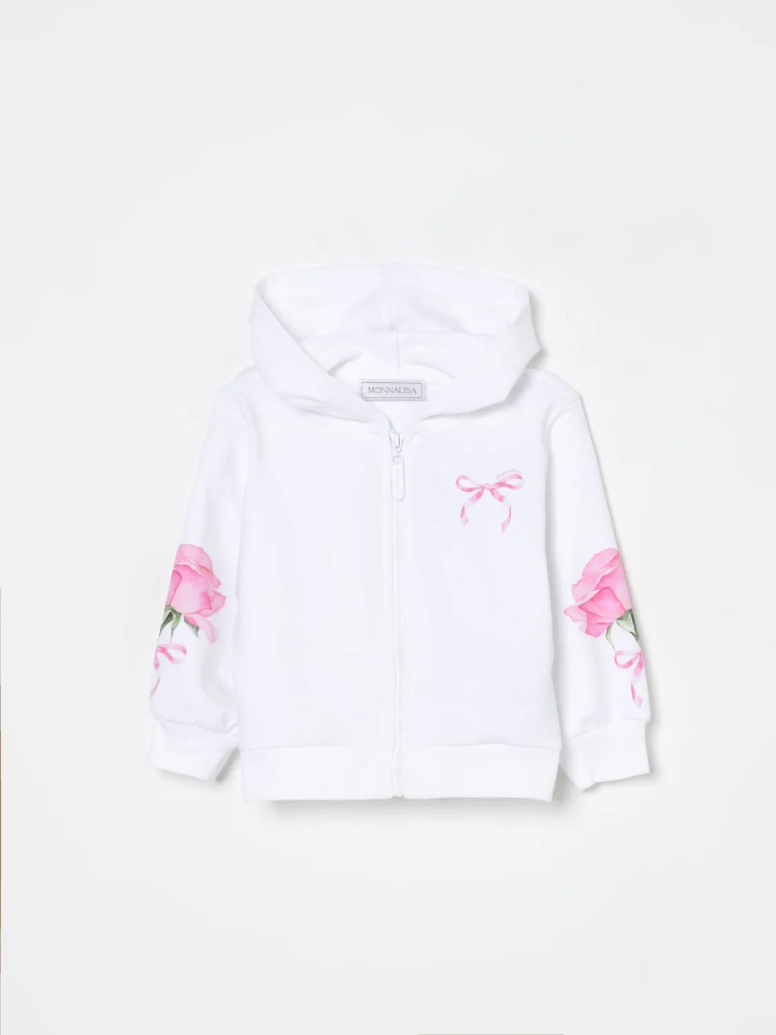 Felpa con cappuccio in cotone Monnalisa