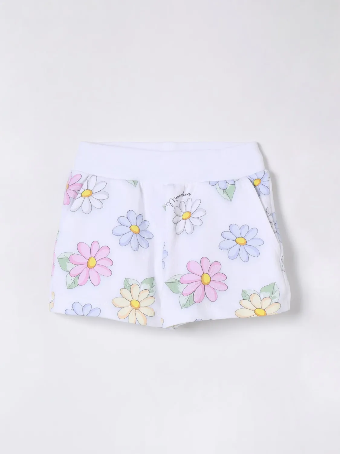 Pantaloncino jogging con stampa floreale Monnalisa