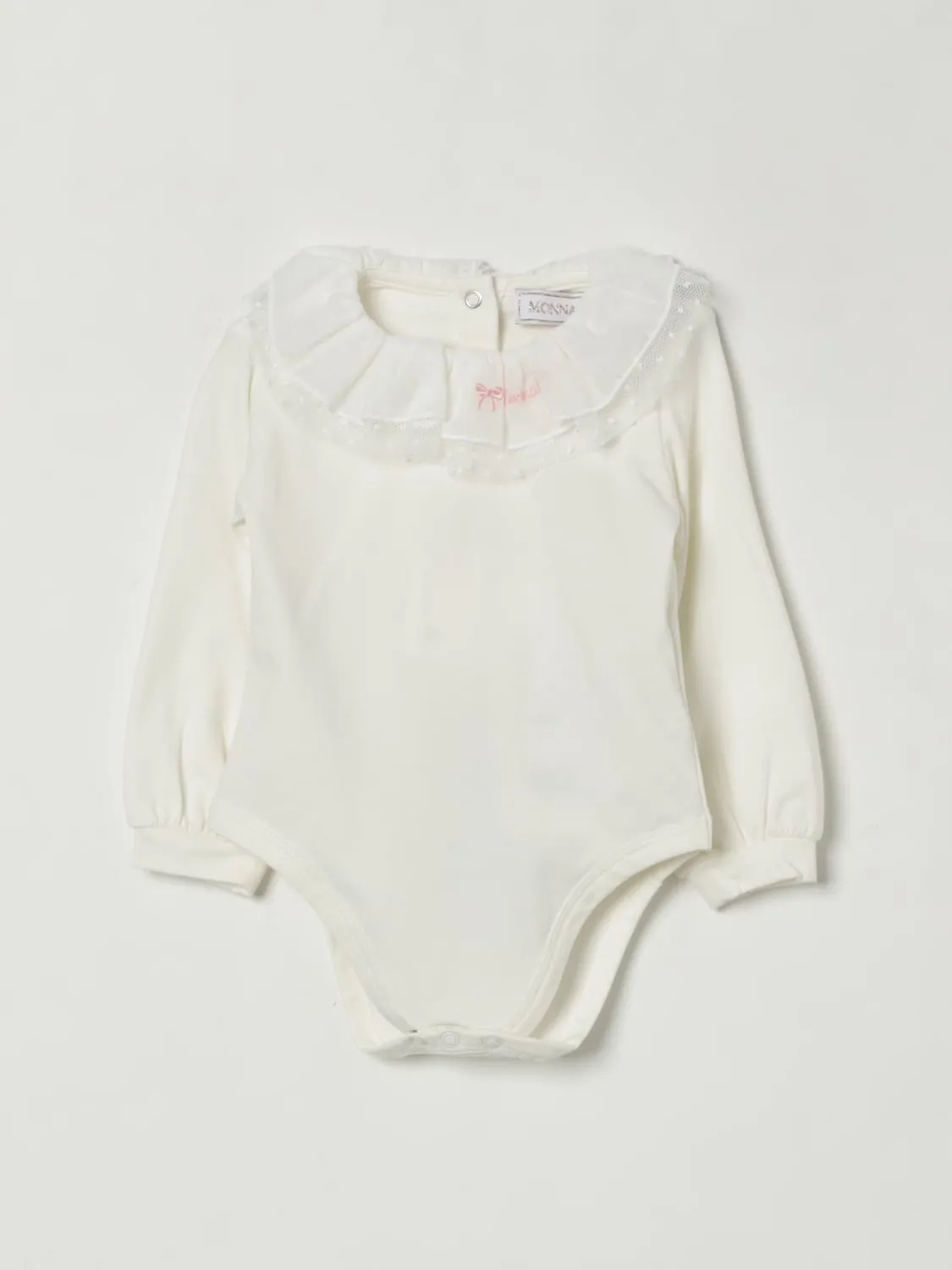 Body Monnalisa in cotone stretch con rouches