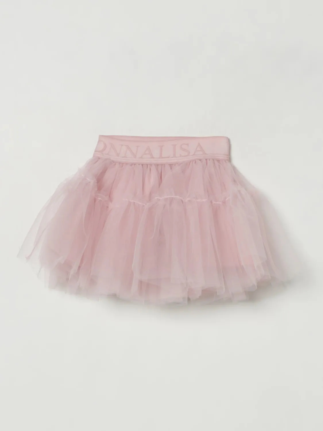 Gonna in tulle con logo Monnalisa