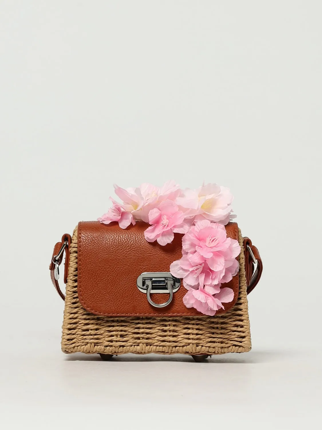 Borsa a tracolla con fiori Monnalisa