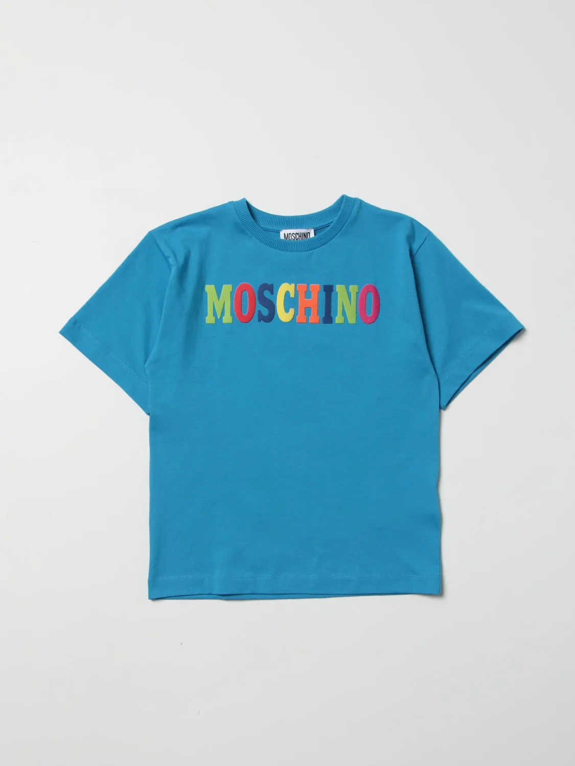 T-shirt Moschino Kid con stampa logo multicolor