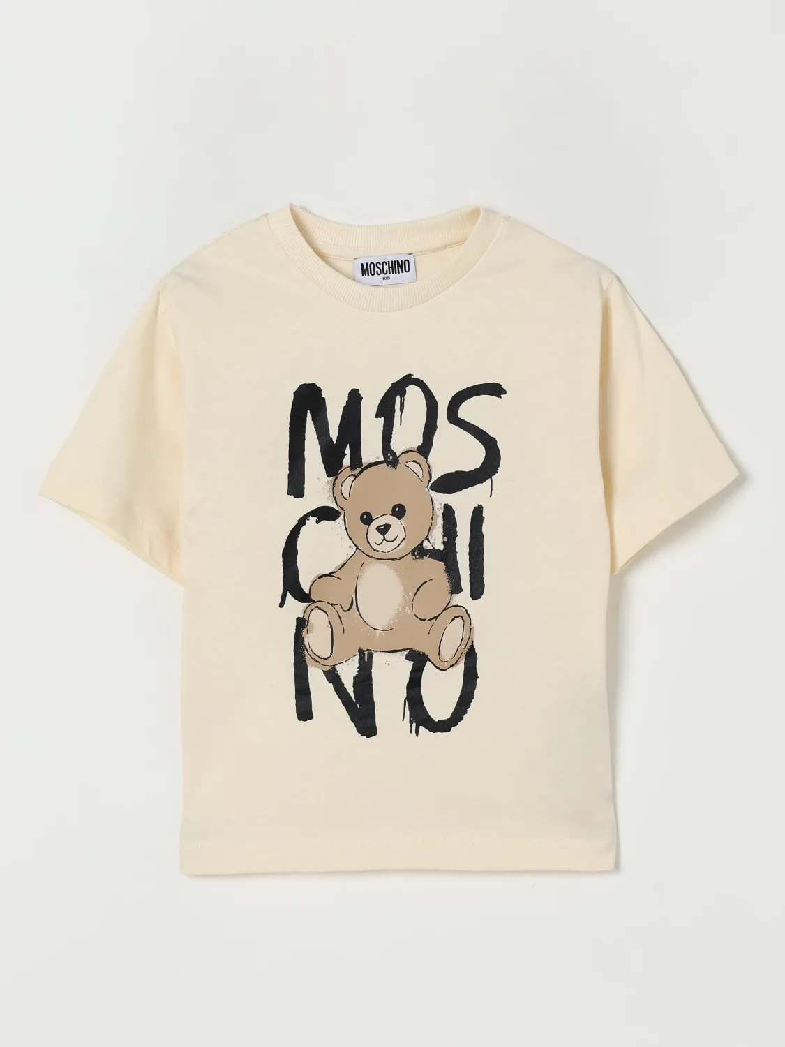 T-shirt in cotone con stampa Teddy Bear Moschino