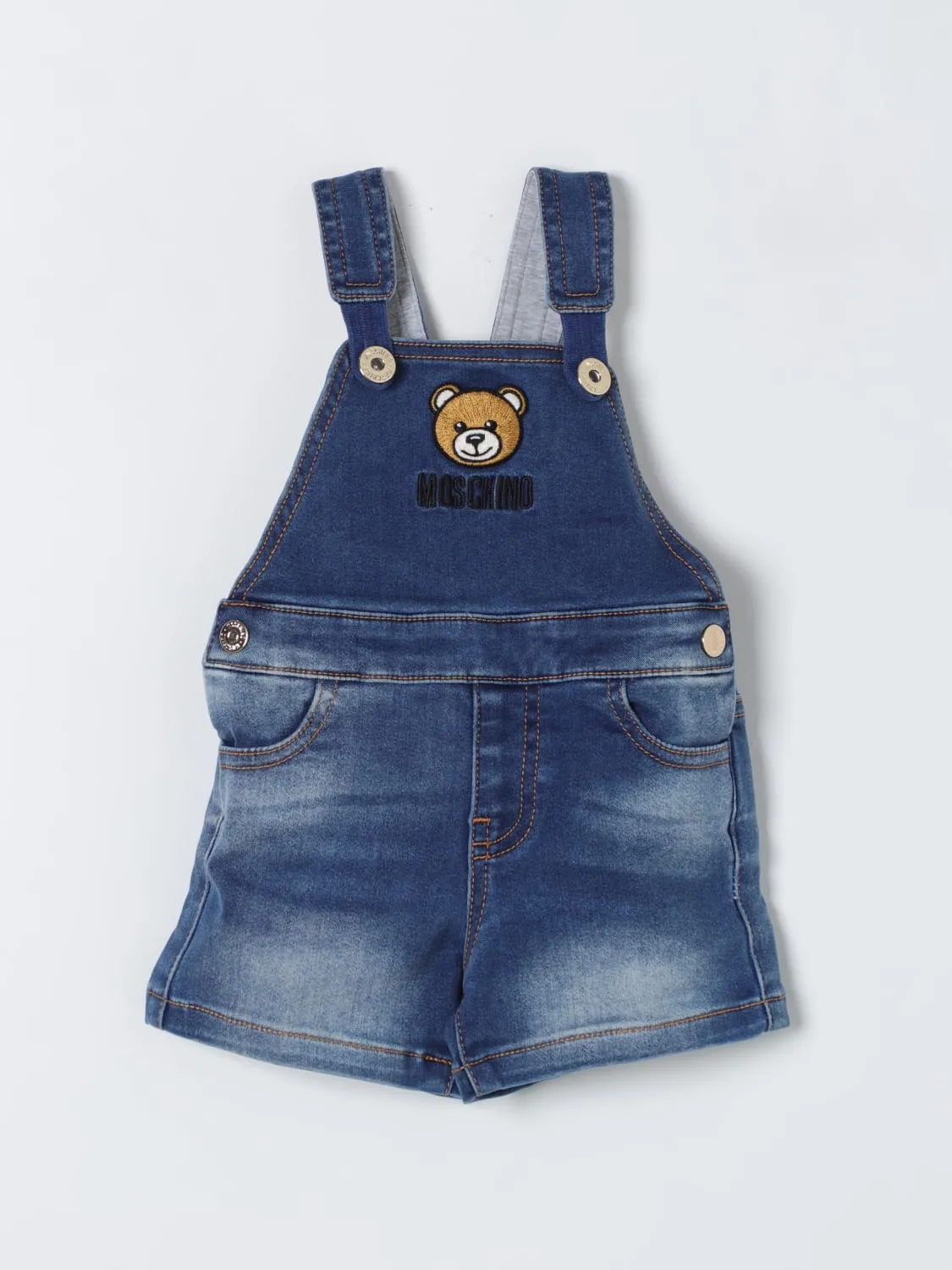 Salopette Moschino Baby in denim