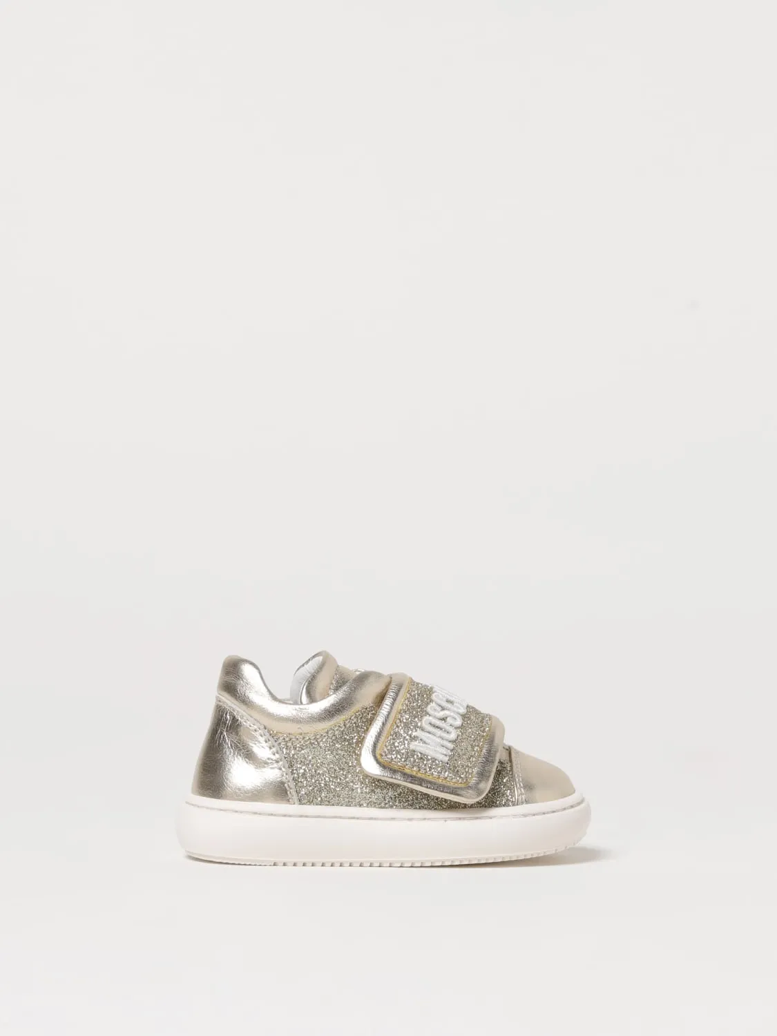 Sneakers in pelle laminata Moschino