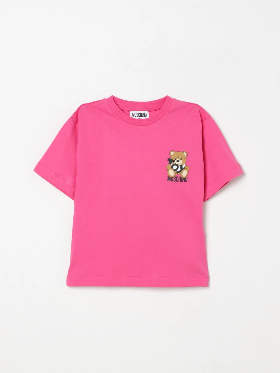 T-shirt in cotone con logo Teddy Moschino