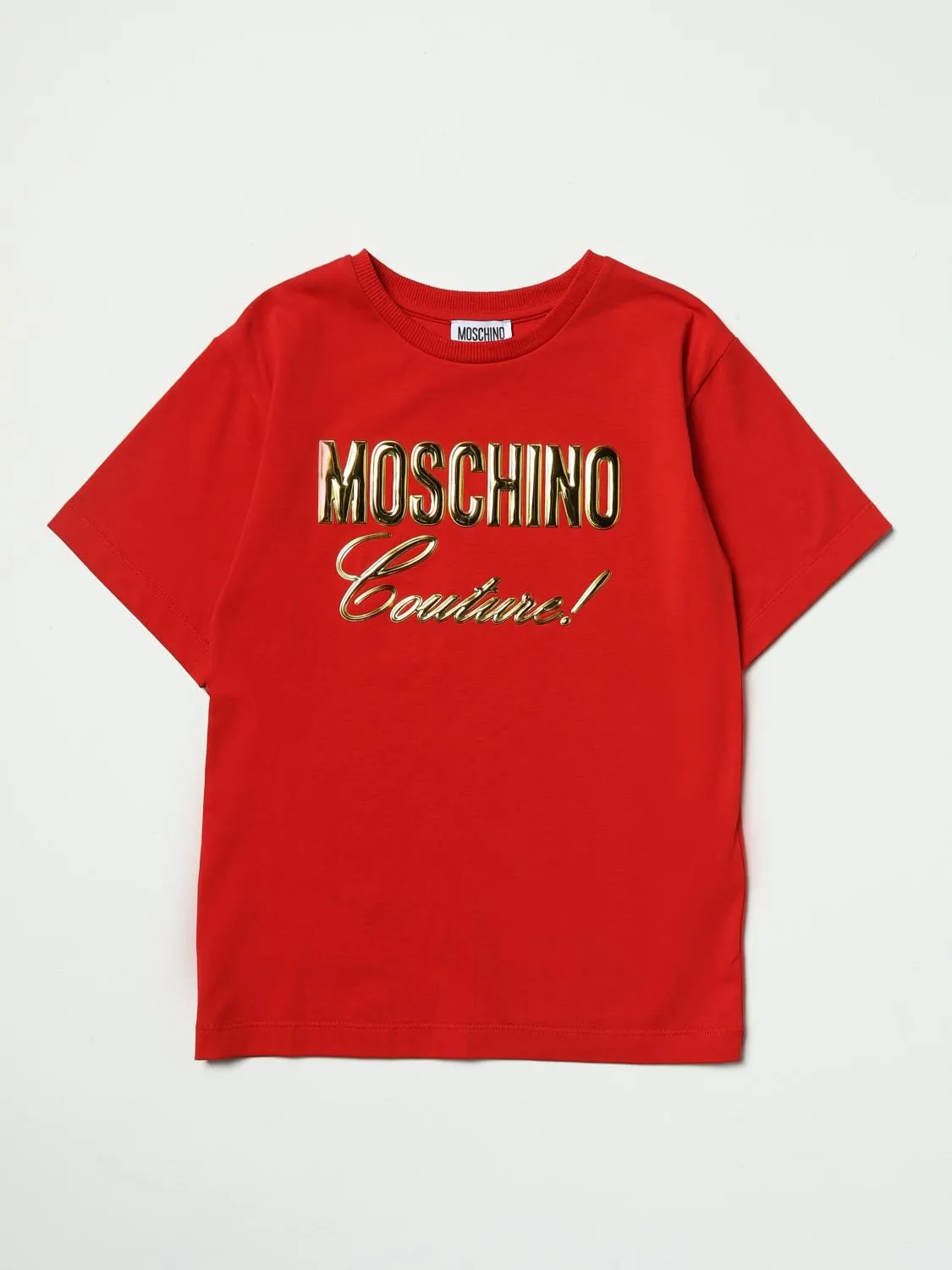 T-shirt Moschino Kid con logo laminato