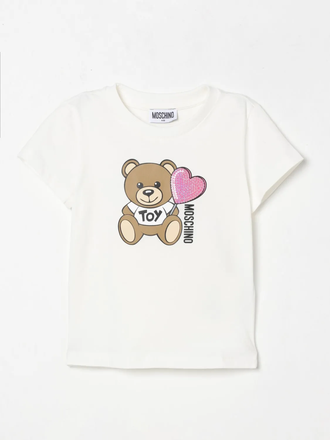 T-shirt con logo Teddy Moschino
