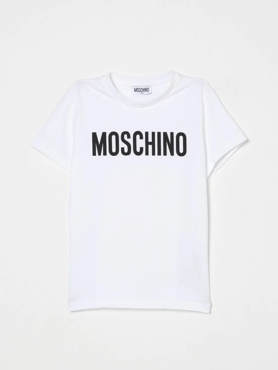 T-shirt in cotone con logo Moschino