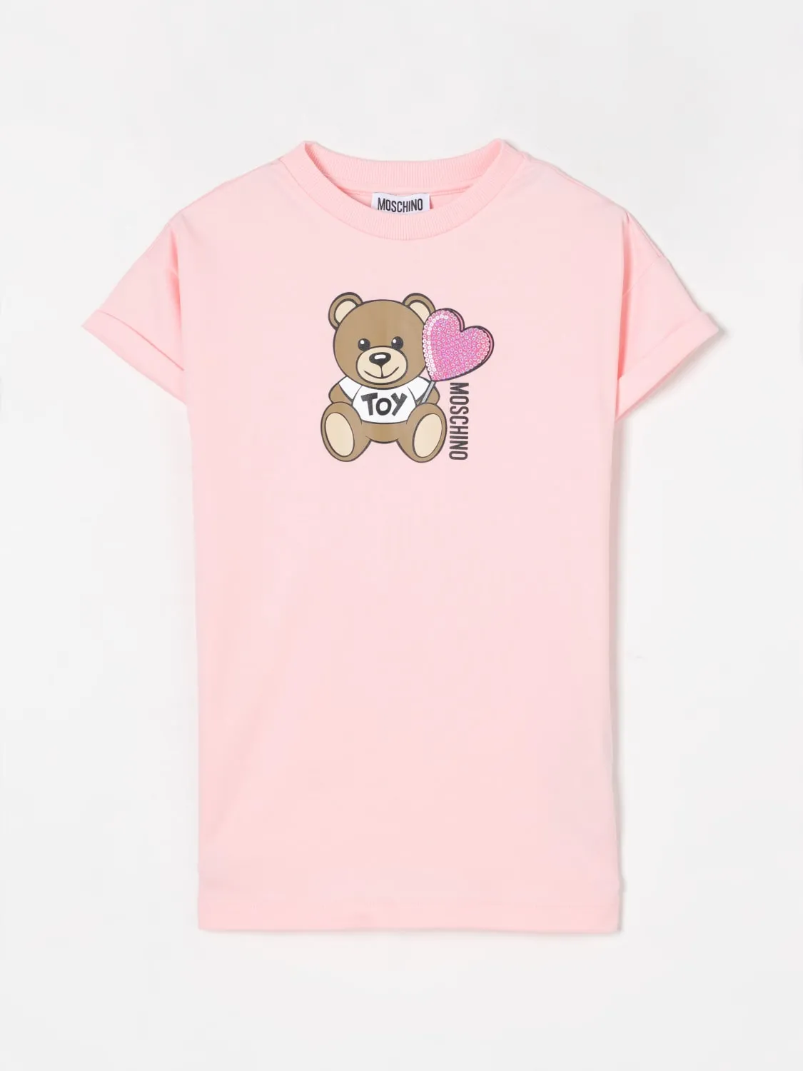 Abito a t-shirt in cotone con stampa Teddy Bear