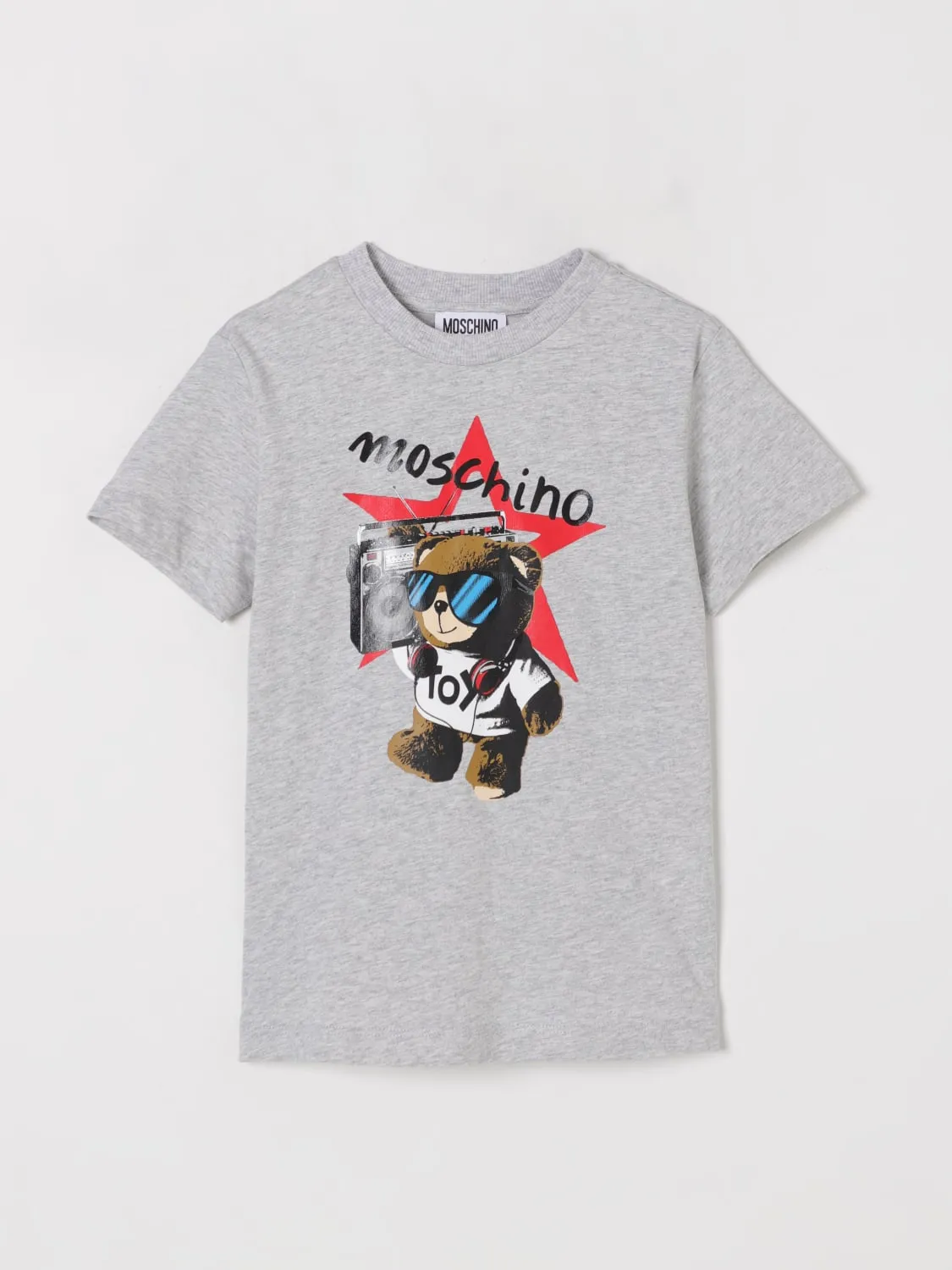 T-shirt in cotone con stampa Teddy Moschino