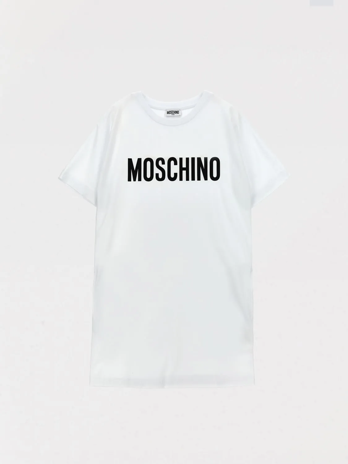 Abito in cotone con logo Moschino
