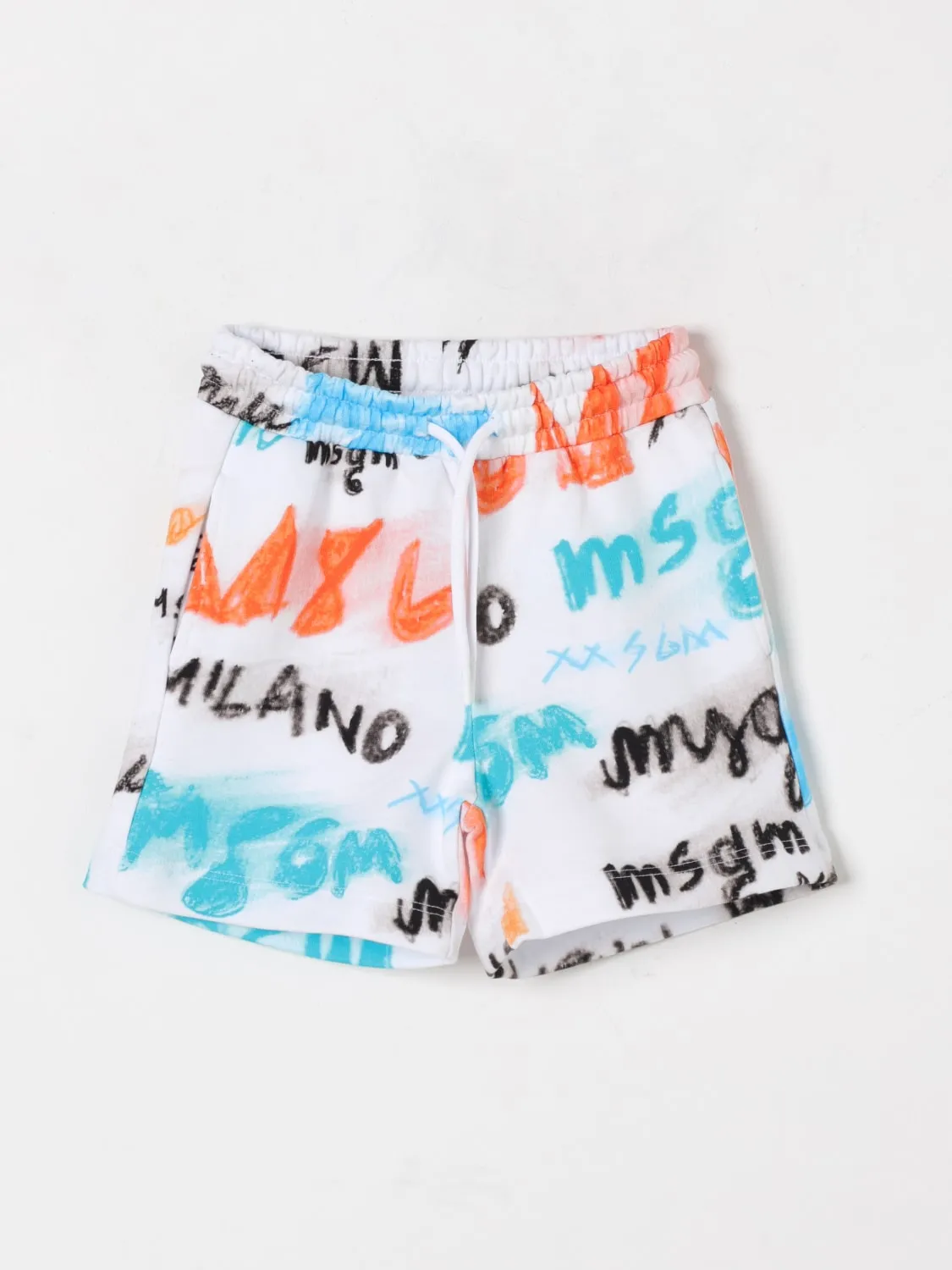 Shorts con logo all-over MSGM Kids in cotone