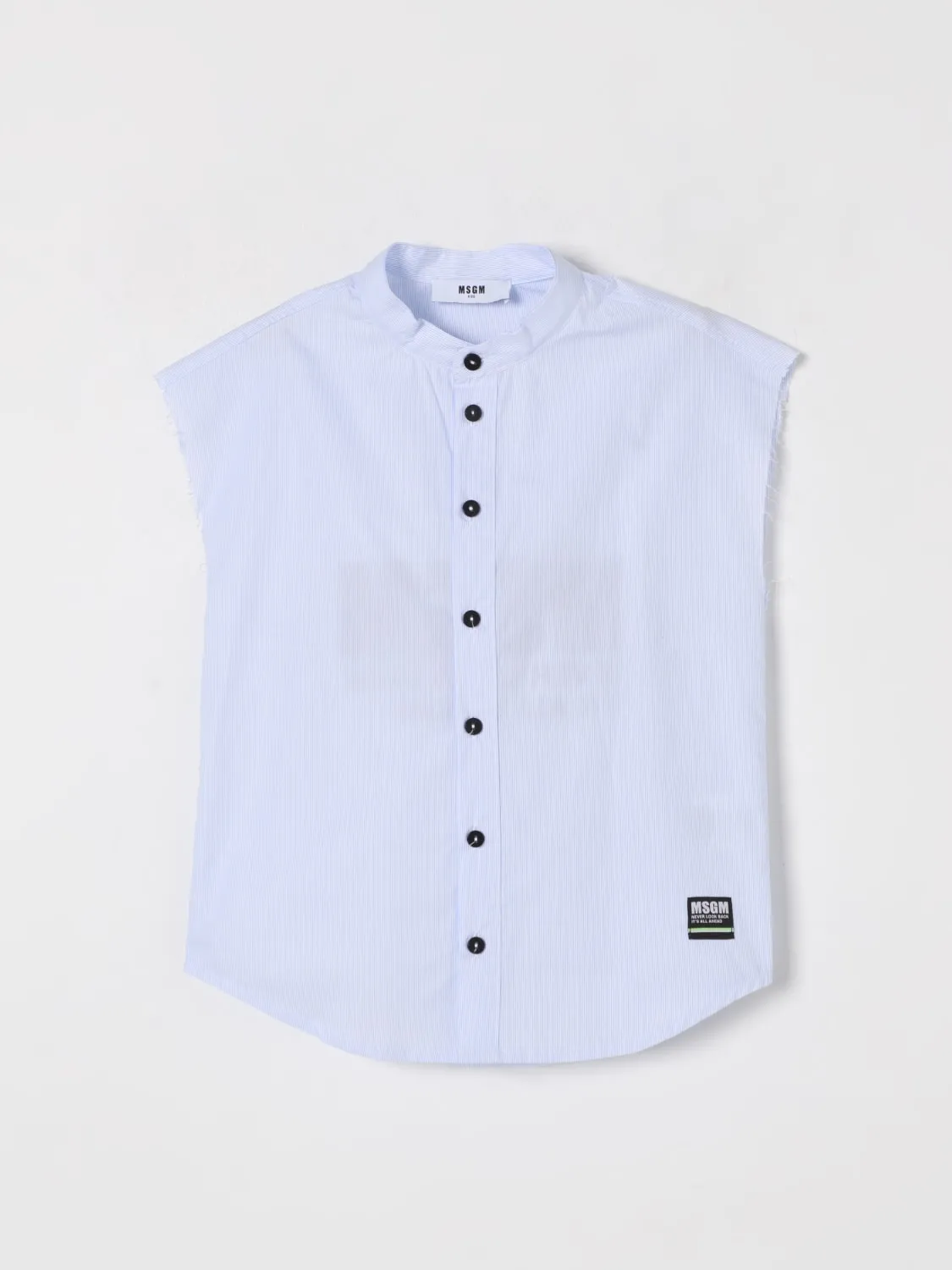 Camicia a righe con logo MSGM Kids