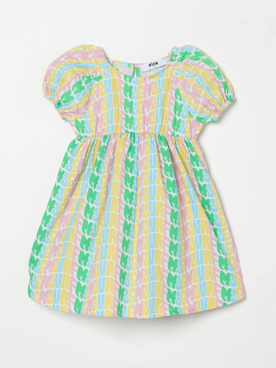 Abito in cotone logato MSGM Kids